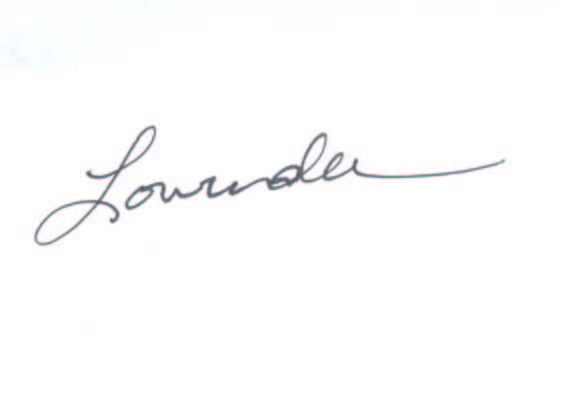 Lourenda's signature