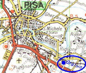 La Localizzazione geografica di Oratoio in Toscana !!!!