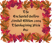 Thanksgiving 2004 Pixie Certificate