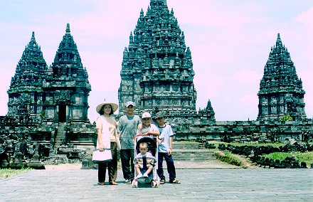 All smiles on entering the ancient city