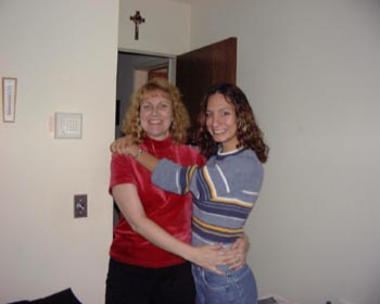 My mom and me looking the ugliest ever!