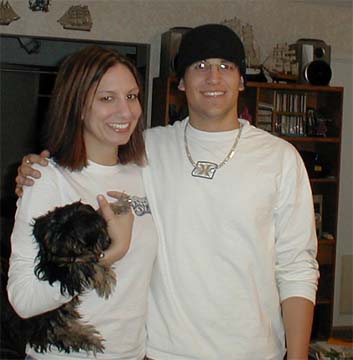 Monique and Grant on Christmas 2002