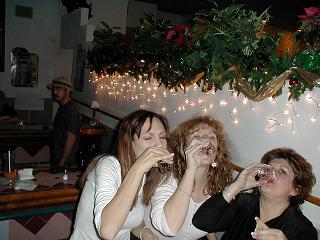 Taking shots with my mom and Paula.