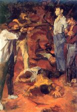 "Fusilamiento en el campo".R. Guttuso,1939. GNAM-Roma.