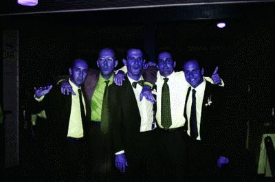 I 'Blue Brothers , Luca , Dario , Maurilio , Gaetano , Paky '