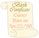 Easter's Brith Certificate
