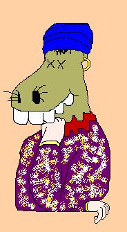 Entrust your fate with this man wearing a decapitated mule's head