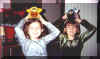 Heather & Shannon showing off their furbys (annoying little things....the furbys that is)