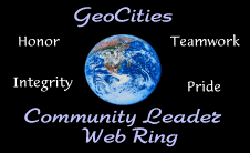 Proud to
be           A GeoCities Community Leader!