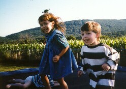 Laura and Erick on the trampoline!