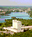 Laurentain University overlooking part of Lake Ramsey and City