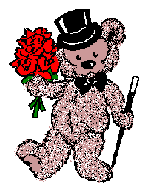 teddy with flowers