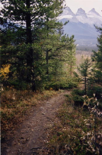 The Three Sisters in Canmore, Alberta, Oct 2003