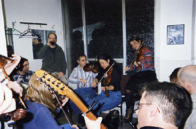 Traditional Irish session at the Tranzac Club, Toronto January 2004