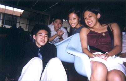 Me, Justin, Bev and Irene at pre-IASAS Swimming @ Bangkok