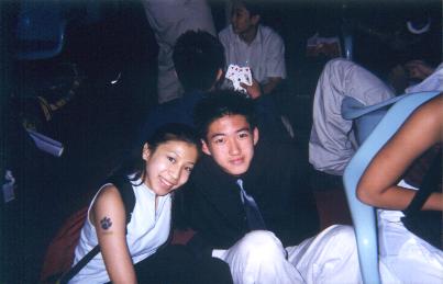 Akiko and me at Bangkok Int'l Airport