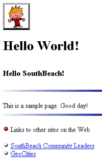 Basic Page Screen Shot