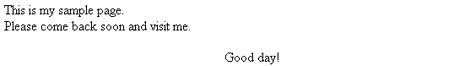 Basic Page Screen Shot