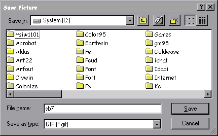 Windows Dialog Box Screen Shot