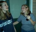 Kelly and Carisa at Kelly's birthday party