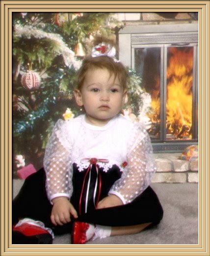 Michaela at Christmas '98