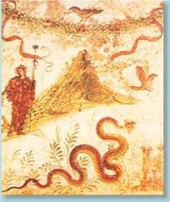 Affresco con Vesuvio
