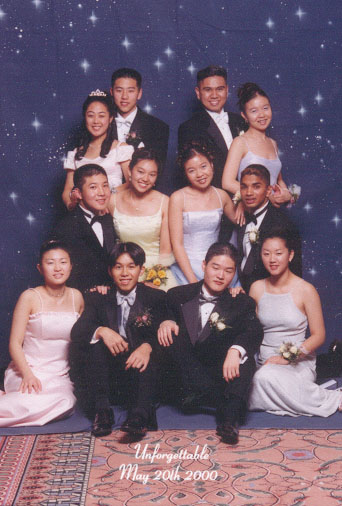 A&B in their senior prom group!