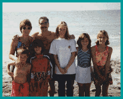 My brother's family at the beach