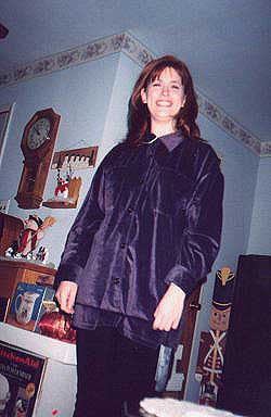 Me looking up at Dianna-New Years 98