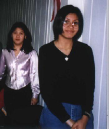 carol and kim in church