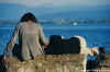A couple in Nyon looking at the view