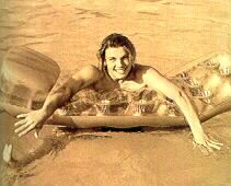 Nick in his paradise, the water