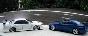 R34 GTR and 4door GT-T