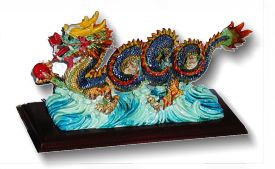 Blue dragon figurine
