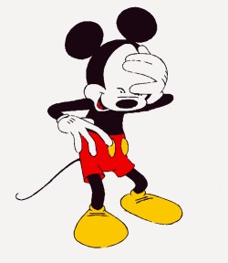 Mickey laughing