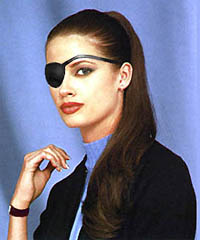 Pretty girls wearing eyepatch