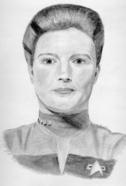 Sketch of Kathryn Janeway