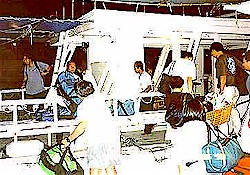 Loading the dive boat at Mersing