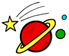 saturn with rings made of small rocky particles