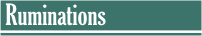 Ruminations
