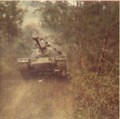 South Korean Tank retreating from the North Korean Invasion