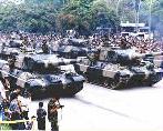 Malaysian tanks parading through Darwin, Australia