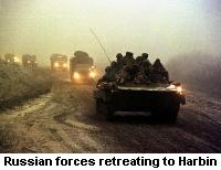 Russian forces retreating to Harbin