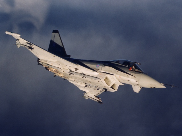 The new Eurofighter EF-2000, a joint British/German/Italian/Spanish fighter