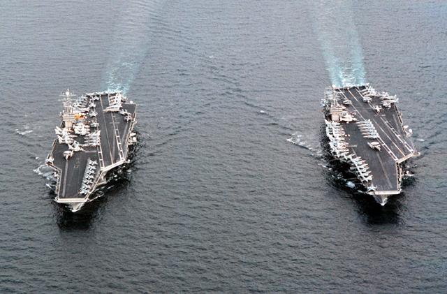 Two American CVN Supercarriers