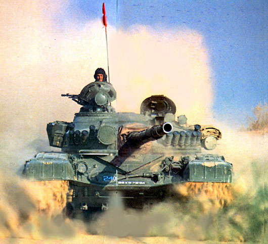 A Mongolian T-72 tank