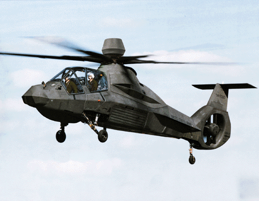 An American RAH-66 Commanche anti-tank helicopter