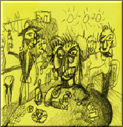 CD insert,original HIGH HARD ONE cassette cover drawing by Gerome