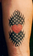 Tribal Heart- lower left arm