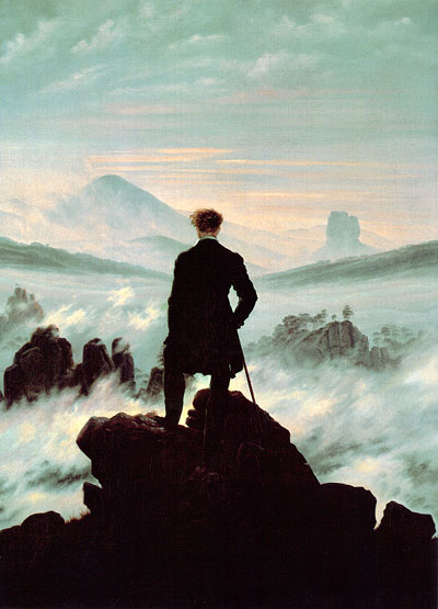 "Traveler Above the Sea of Clouds" by  Caspar David Friedrich